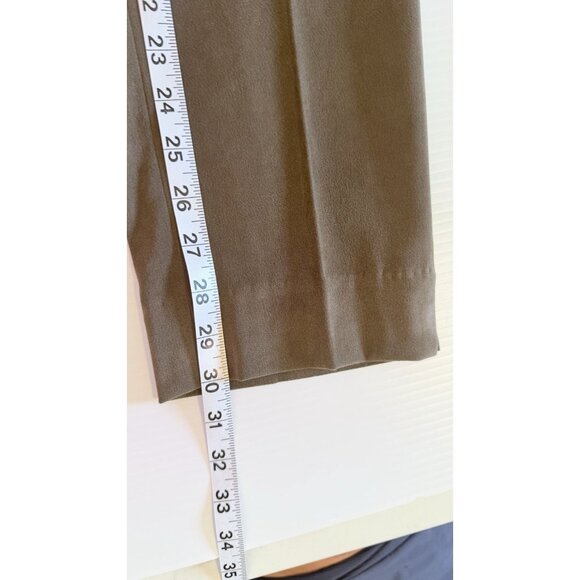 J. McLaughlin Chino Pants Womens 4 Brown Stretch Flat Front Straight Leg Preppy - Picture 10 of 10